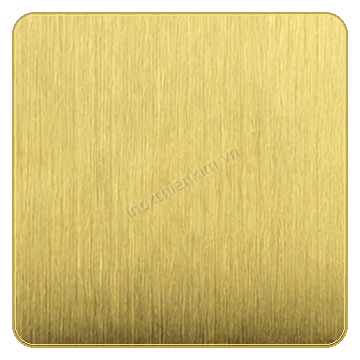 Mẫu màu Inox vàng titanium xước hairline