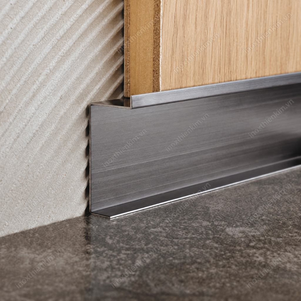 Nẹp Len chân tường – biên dạng nẹp inox trang trí