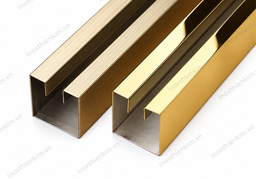 Nẹp Kính cường lực – biên dạng nẹp inox trang trí